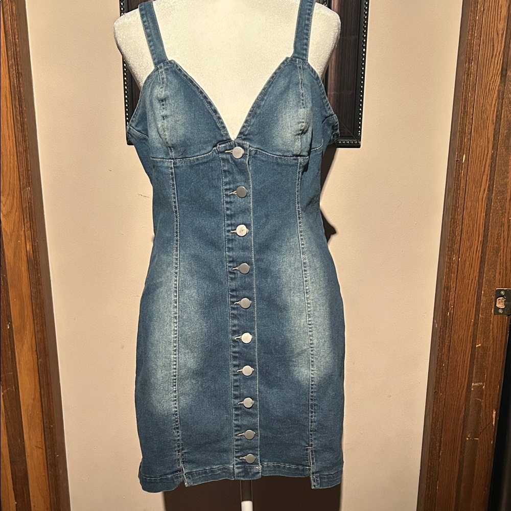 Denim Button-Down Dress size XL